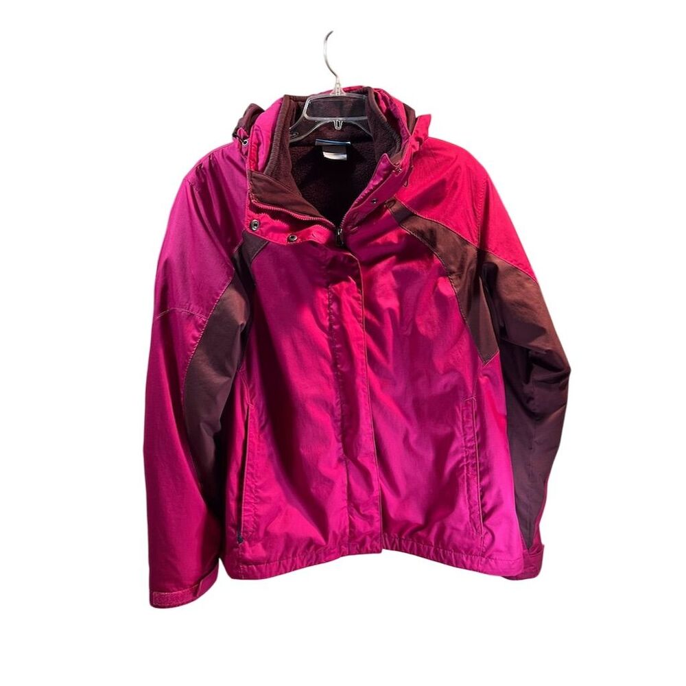 Columbia Women's Ski Jacket - Pink and Brown